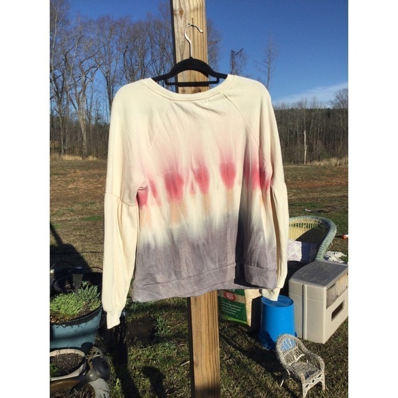 Knox rose womens sweatshirt size XL extra large white pink NEW tie dye tie-dye - Picture 8 of 12